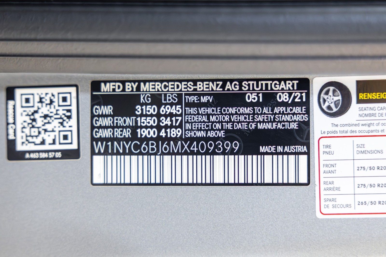 Used Car 2021 Mercedes-benz G-class  G 550 - Factory Matte Paint - Amg Line - One Owner For Sale Under $130,000 In Boerne, Texas
