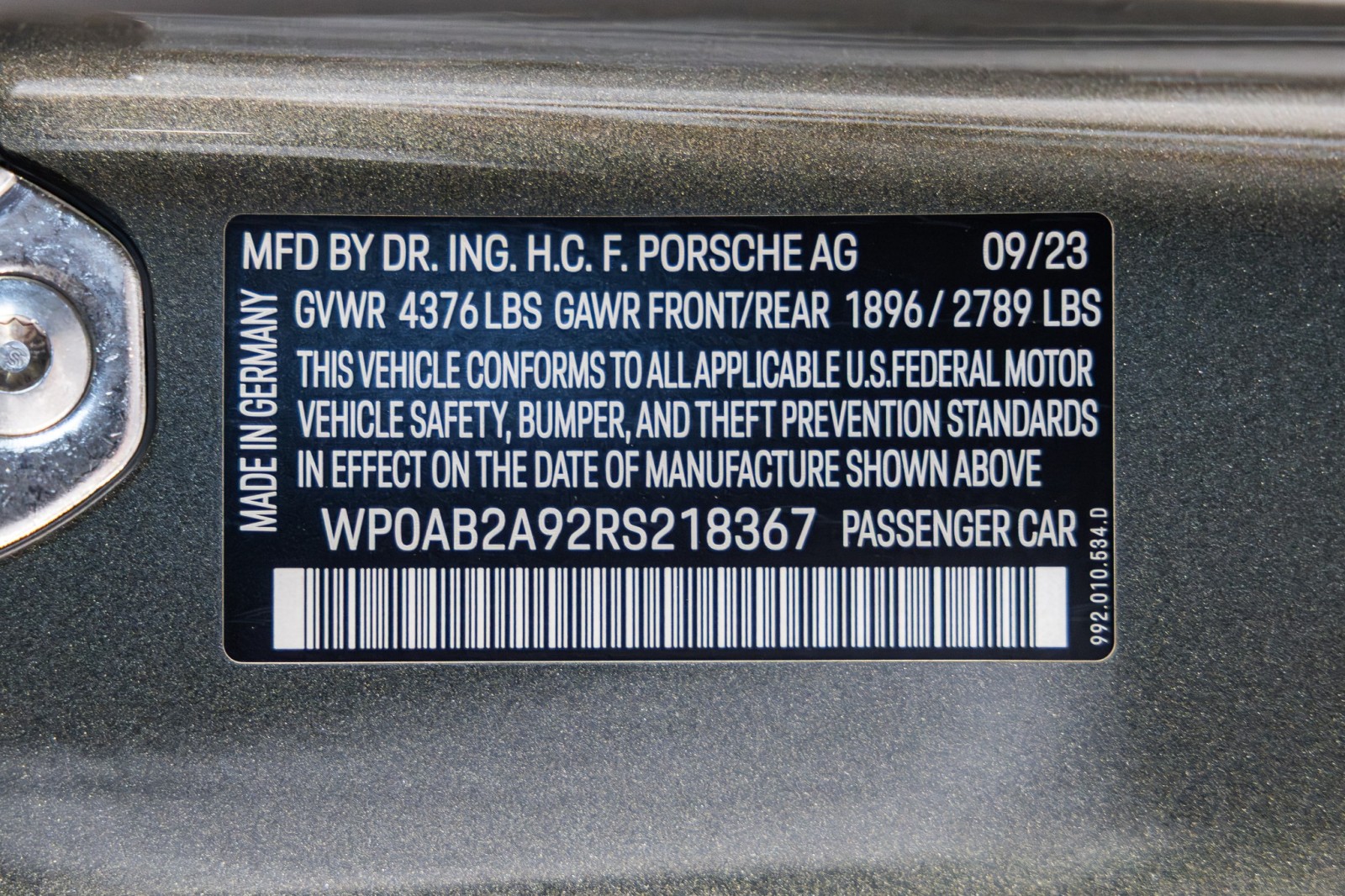 Used Car 2024 Porsche 911  Carrera S For Sale Under $180,000 In Boerne, Texas