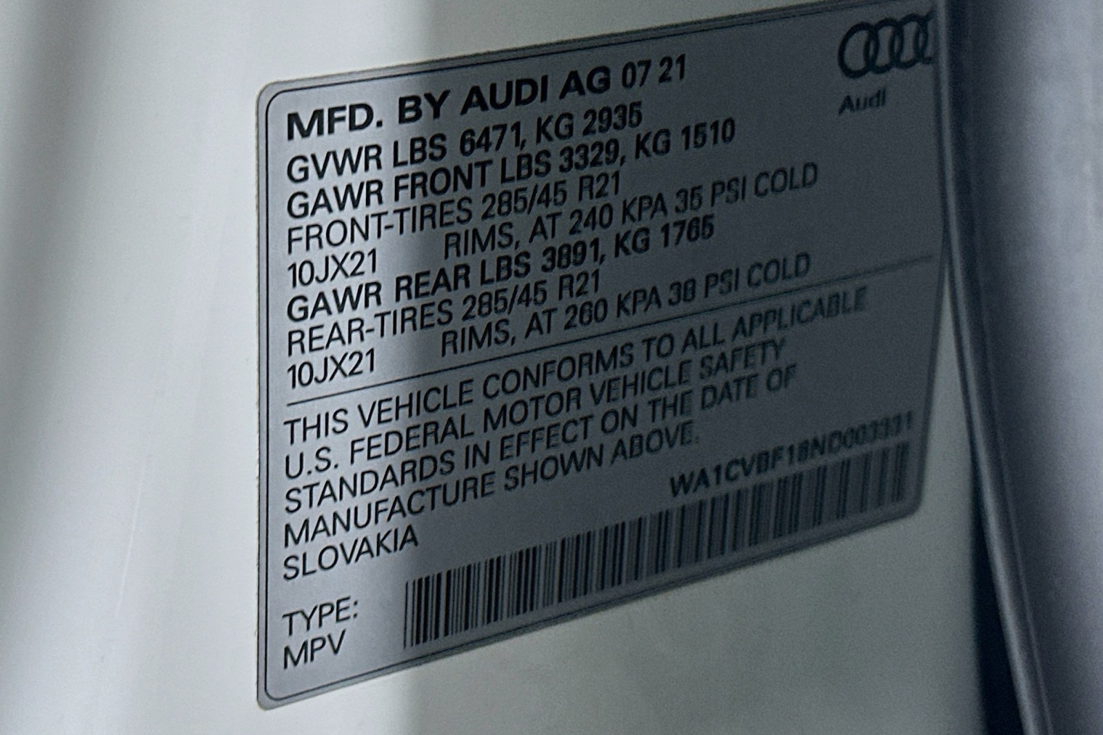 Used 2022 Carrara White Audi Prestige image 24