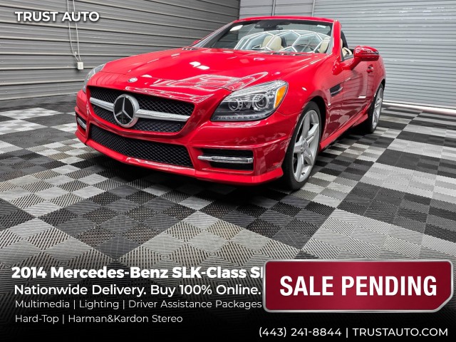 Mars Red 2014 Mercedes-Benz SLK Convertible Rear-Wheel Drive 7-Speed Automatic