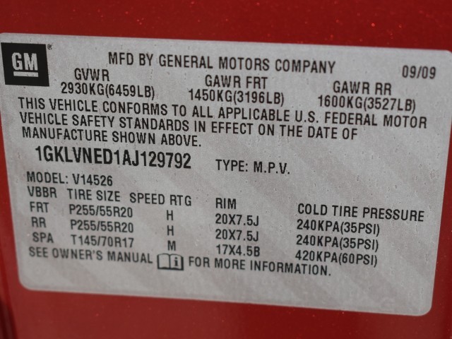 2010 GMC Acadia Navi Tech Pkg. Dual Moonroof 3rd Row Seats Head Up Display MSRP $48,490 55