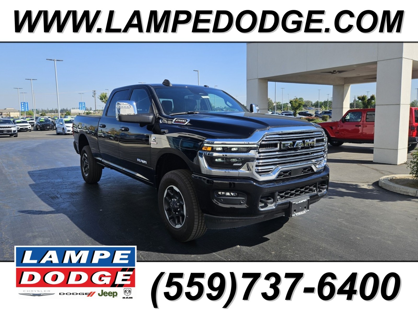DIAMOND BLACK CRYSTAL P/C 2025 RAM 2500 Laramie Crew Cab 4WD Pickup Truck Four-Wheel Drive