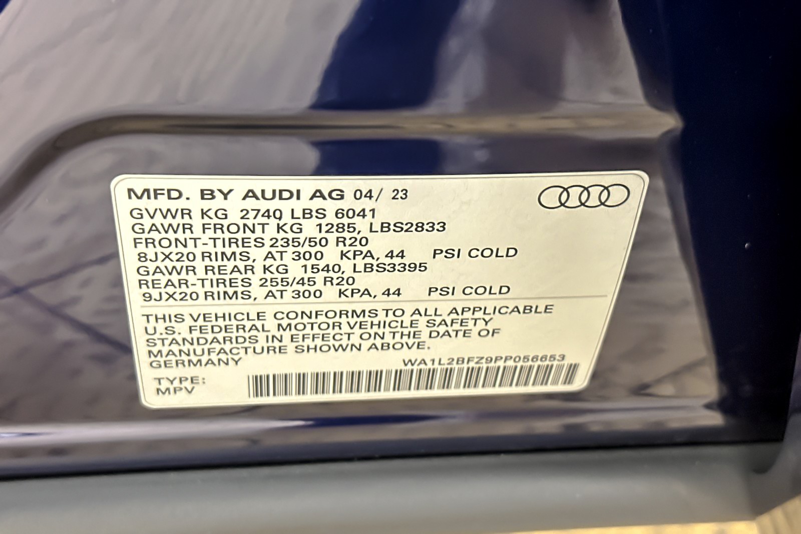 Certified Used 2023 Navarra Blue Metallic Audi Premium Plus 50 quattro image 27