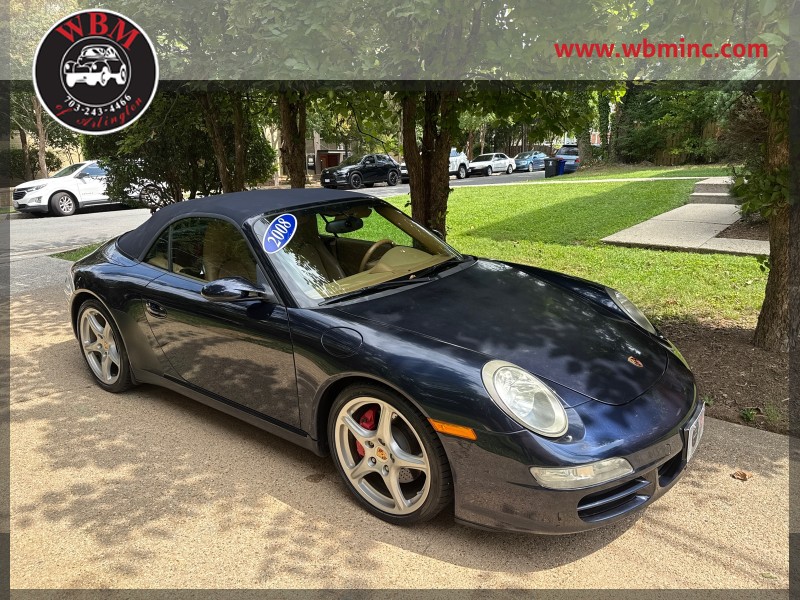 Midnight Blue Metallic 2008 Porsche 911 Convertible Rear-Wheel Drive Automatic