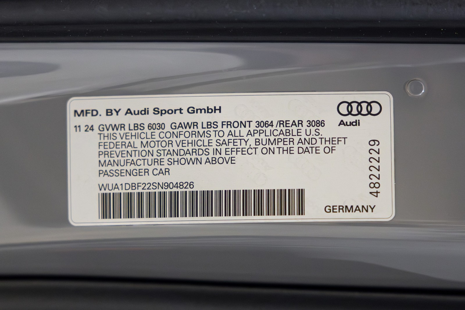 Used Car 2025 Audi Rs 6 Avant  Performance - Black Optic Package - Executive Package - Rs Sport Exhaust For Sale Under $140,000 In Boerne, Texas