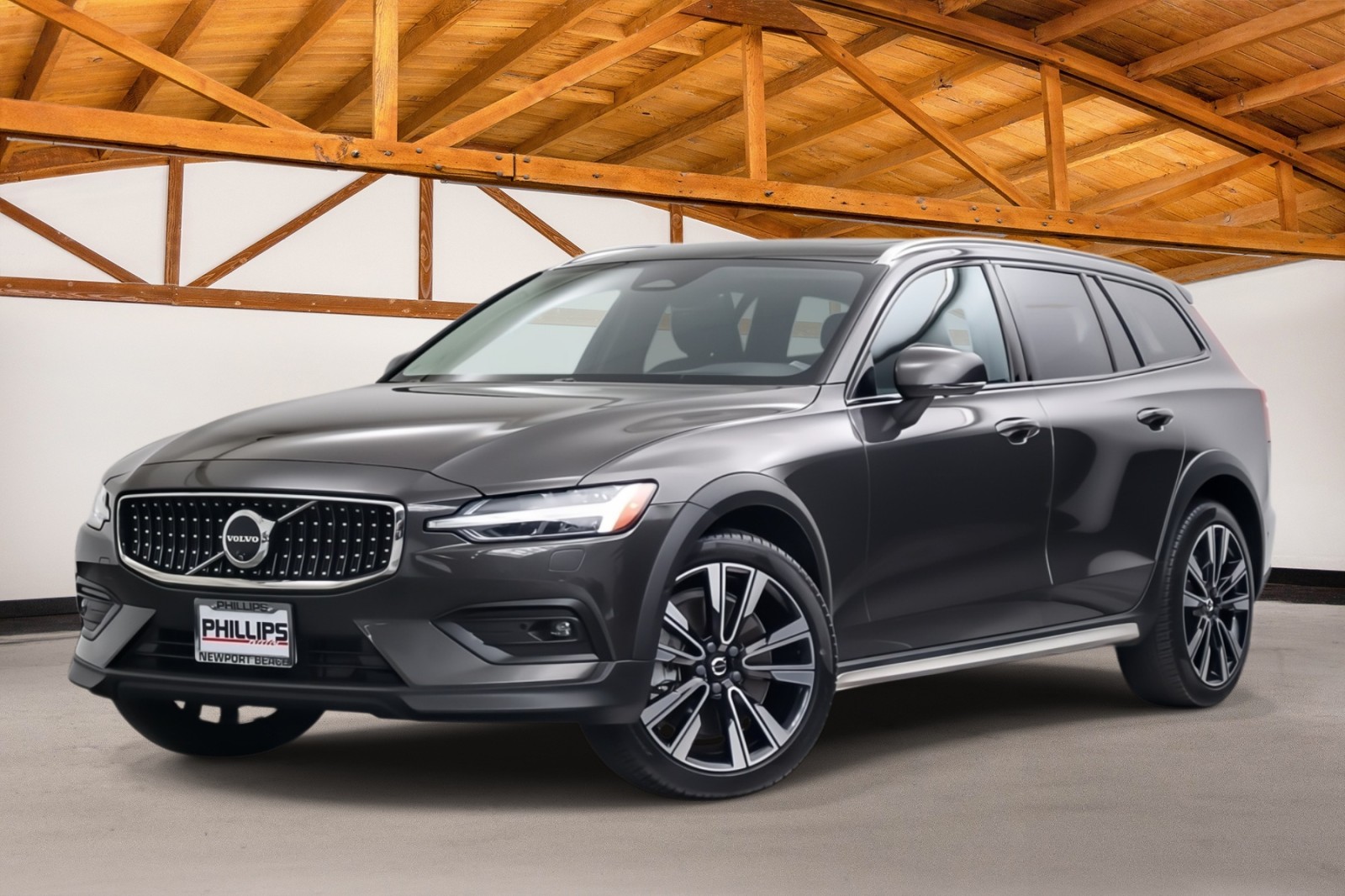 Gray (Vapour Grey Metallic) 2024 Volvo V60 Wagon All-Wheel Drive Automatic