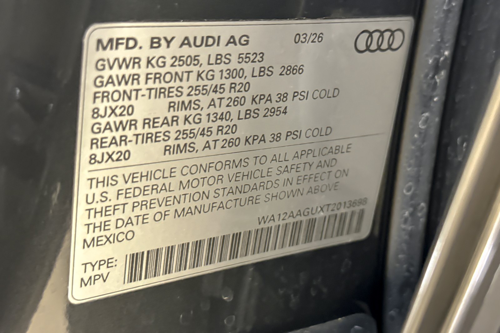 Used 2026 Tambora Gray Metallic Audi Premium Plus 2.0 TFSI quattro image 27