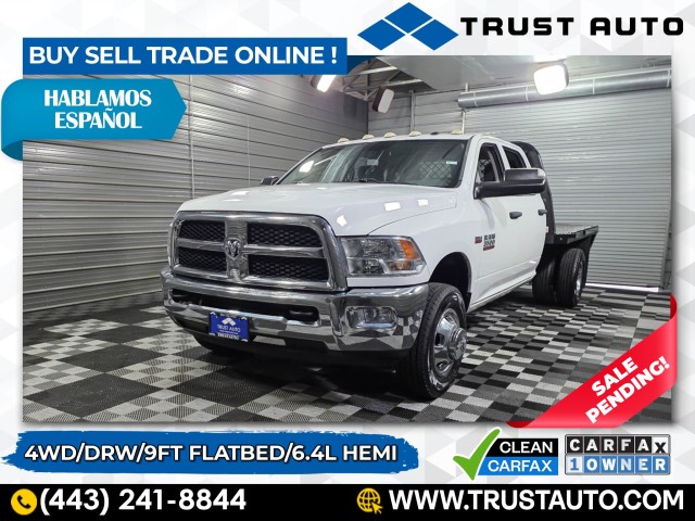 Bright White Clearcoat 2017 RAM 3500 Chassis Tradesman Crew Cab 4WD Pickup Truck Four-Wheel Drive 6-Speed Automatic