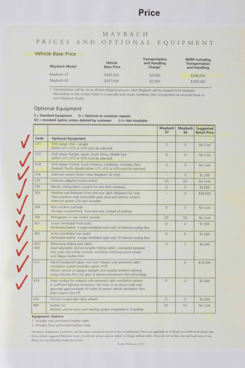 2004 Maybach 57 SWB in , 