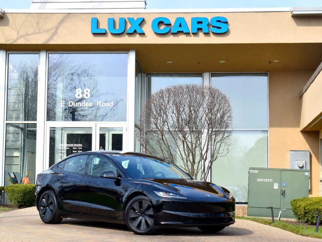 Solid Black 2024 Tesla Model 3 Long Range RWD Sedan Rear-Wheel Drive Automatic