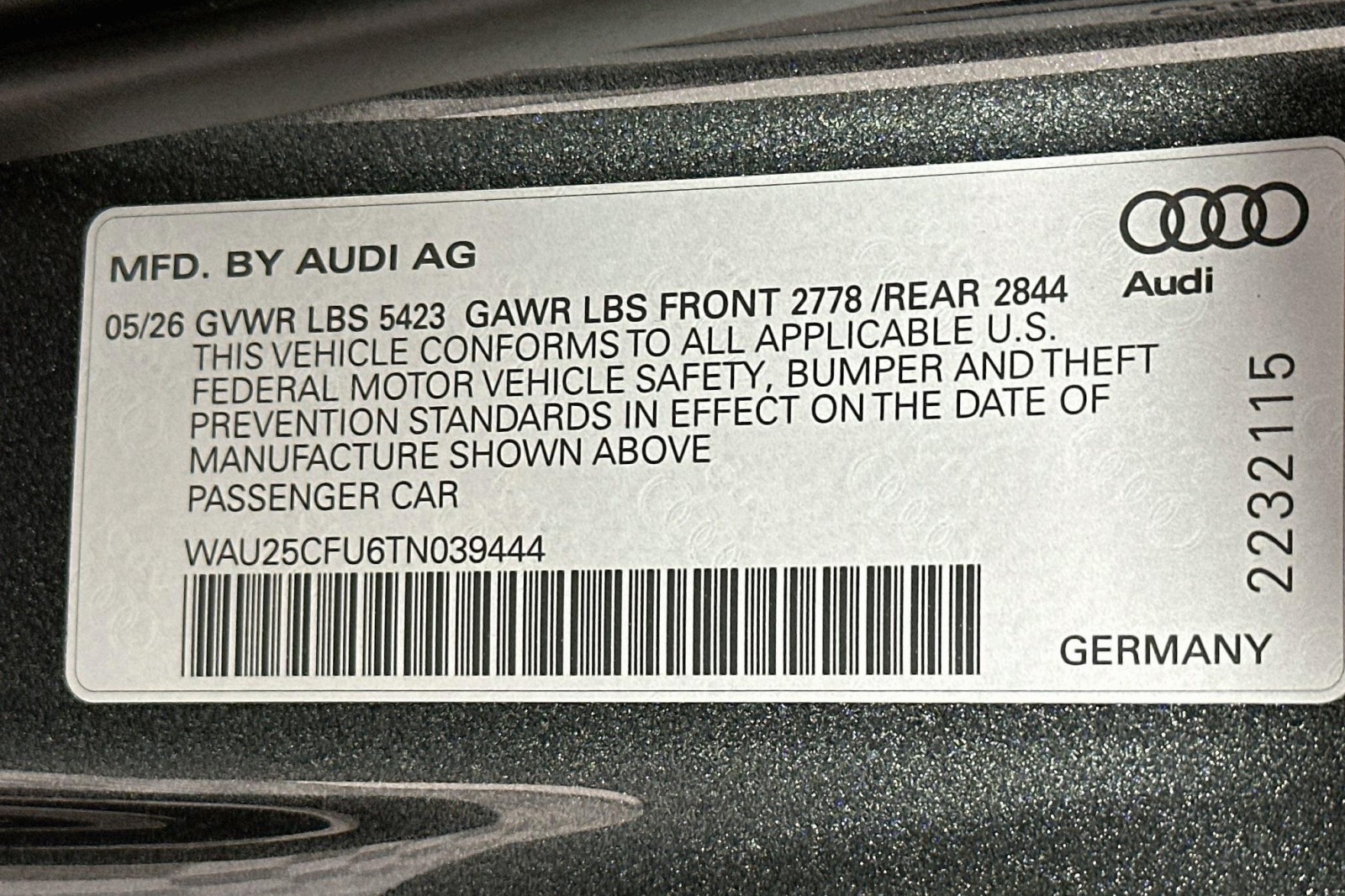 New 2026 Daytona Gray Metallic Audi Premium Plus image 21