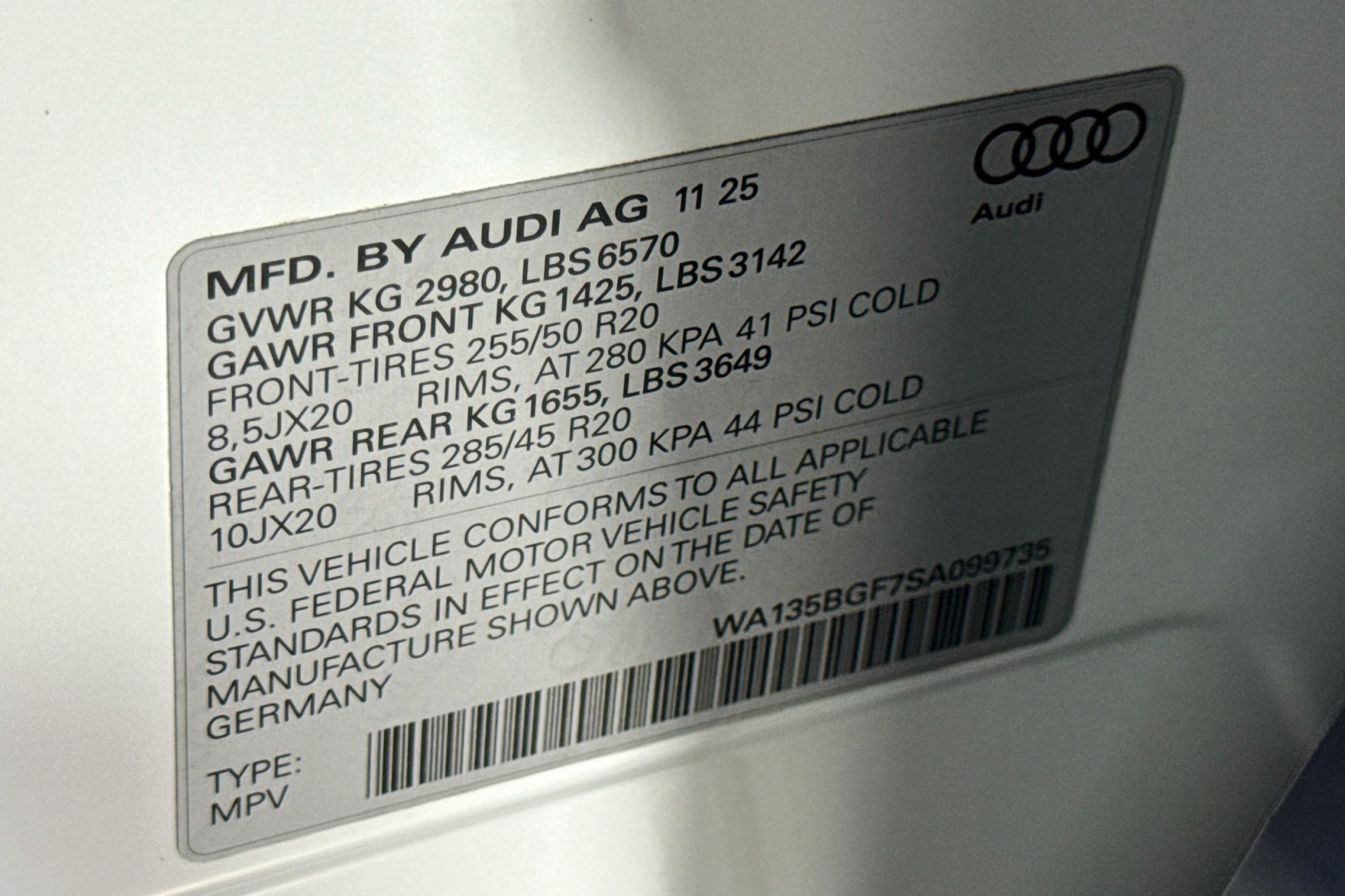 New 2025 Glacier White Metallic Audi Prestige quattro image 29