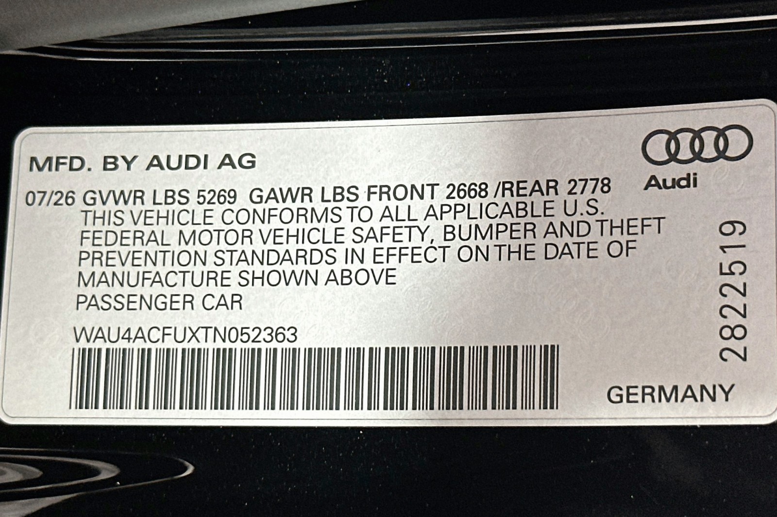 New 2026 Mythos Black Metallic Audi Premium image 18