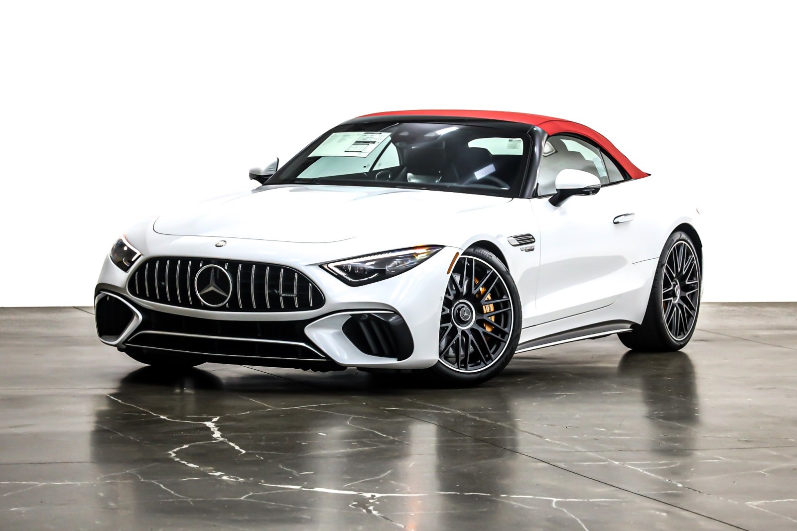 New 2025 MANUFAKTUR Moonlight White Metallic Mercedes-Benz AMG® SL 63 S E Performance Roadster image 2