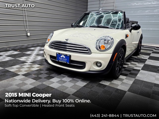 Pepper White 2015 MINI Cooper Convertible Front-Wheel Drive 6-Speed Automatic