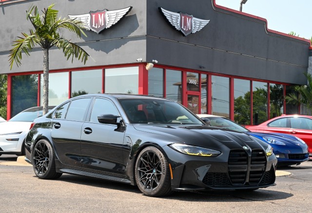Black Sapphire Metallic 2021 BMW M3 Sedan Rear-Wheel Drive 6-Speed Manual
