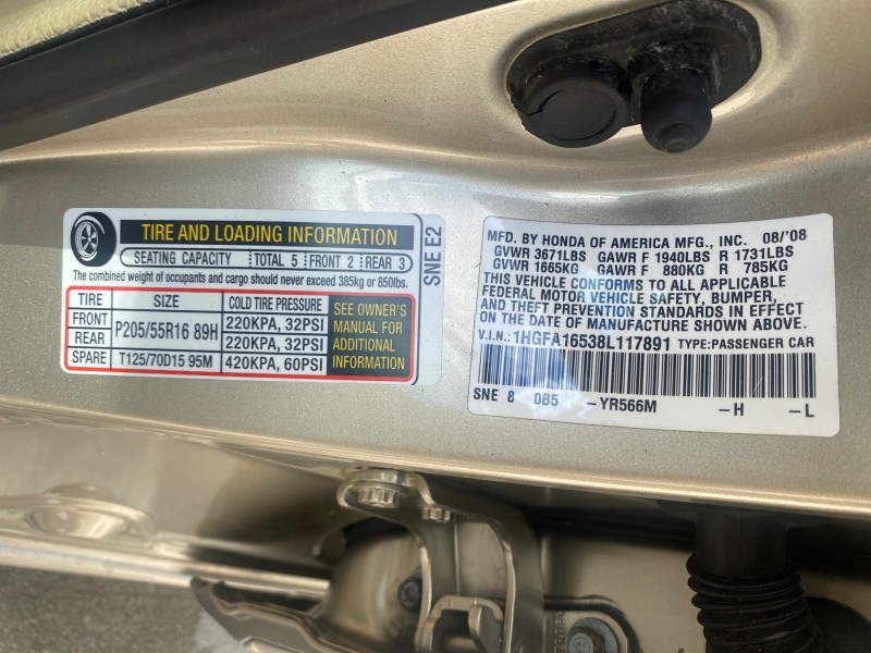 2008 Honda Civic Sdn LX LOW MILES 26,922 1 OWNER in , 