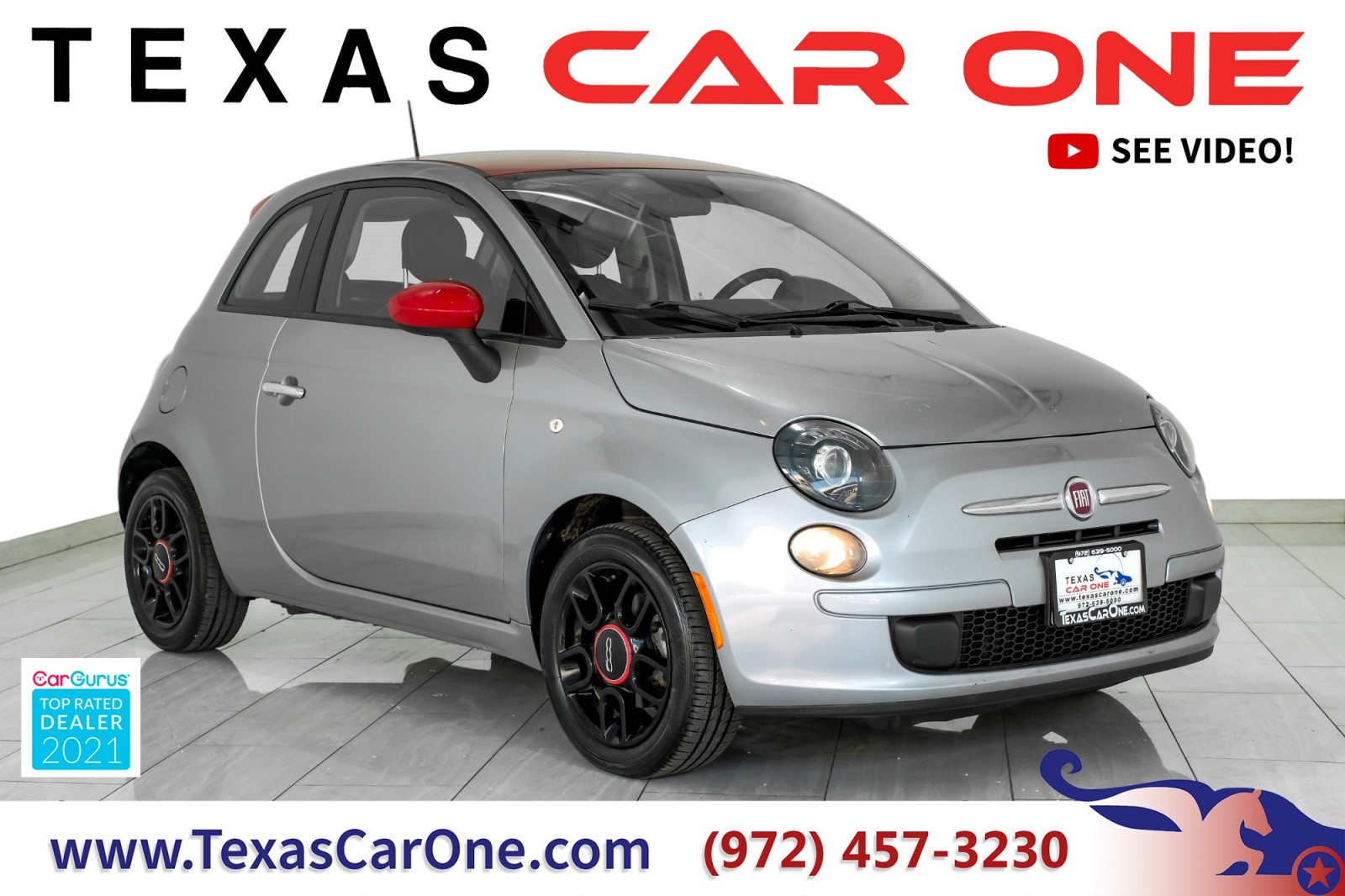 2015 FIAT 500 RIBELLE PKG TWO TONE PAINT BLUETOOTH CRUISE CONTRO 1