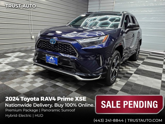 Blueprint/Midnight Black Metallic 2024 Toyota RAV4 Prime SUV / Crossover All-Wheel Drive Continuously Variable Transmission