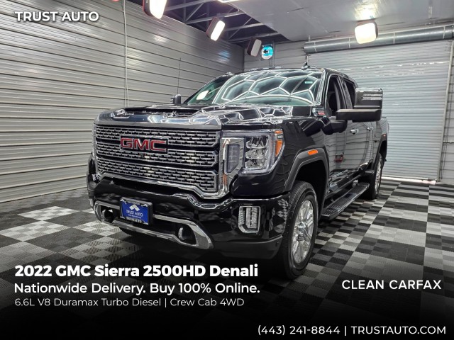 Onyx Black 2022 GMC Sierra 2500HD Pickup Truck Four-Wheel Drive 10-Speed Automatic