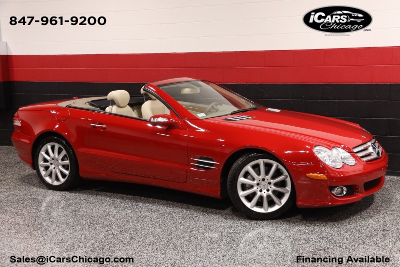Mars Red 2007 Mercedes-Benz SL-Class Convertible Rear-Wheel Drive Automatic