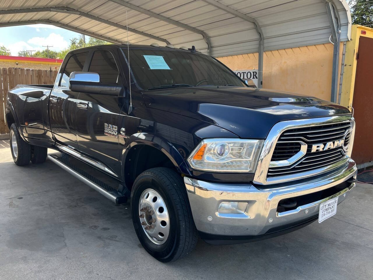 True Blue Pearlcoat 2016 RAM 3500 Pickup Truck Four-Wheel Drive Automatic