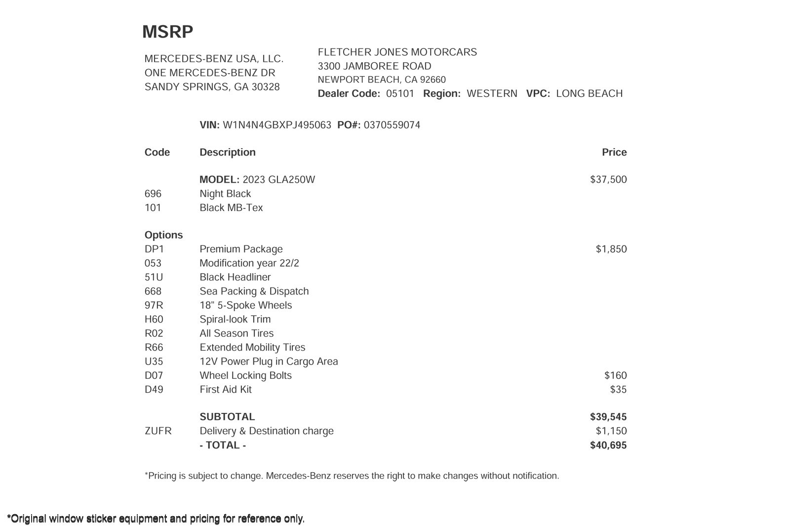 Certified Used 2023 Night Black Mercedes-Benz GLA 250 SUV image 26