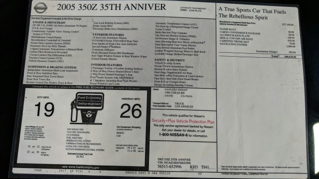 2005 Nissan 350Z 35th Anniv. Edition 33