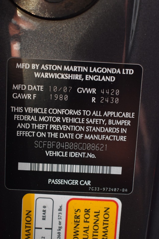 2008 Aston Martin Vantage  39