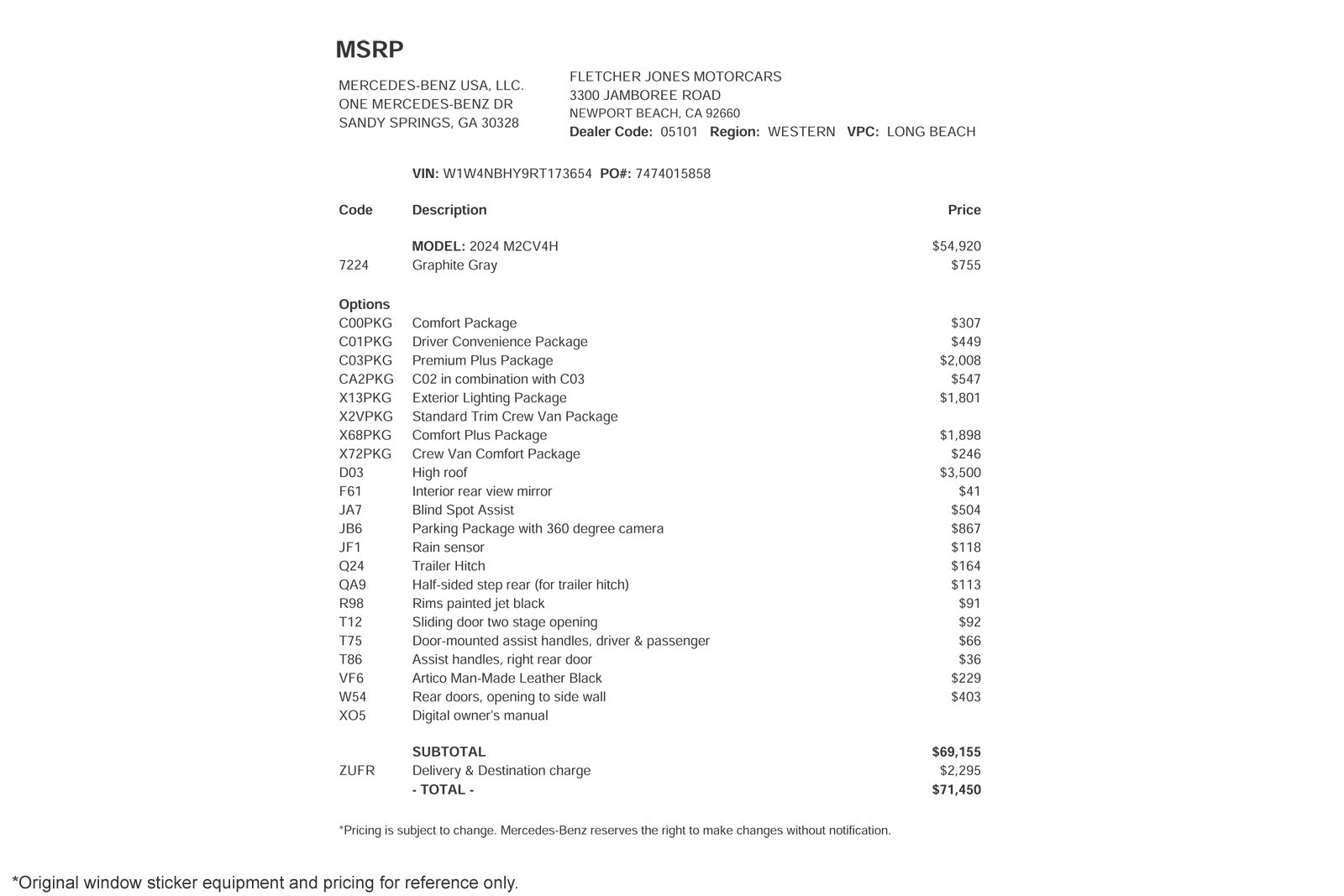 Used 2024 Graphite Grey Mercedes-Benz 2500 Standard Roof I4 Diesel HO 144 RWD image 2