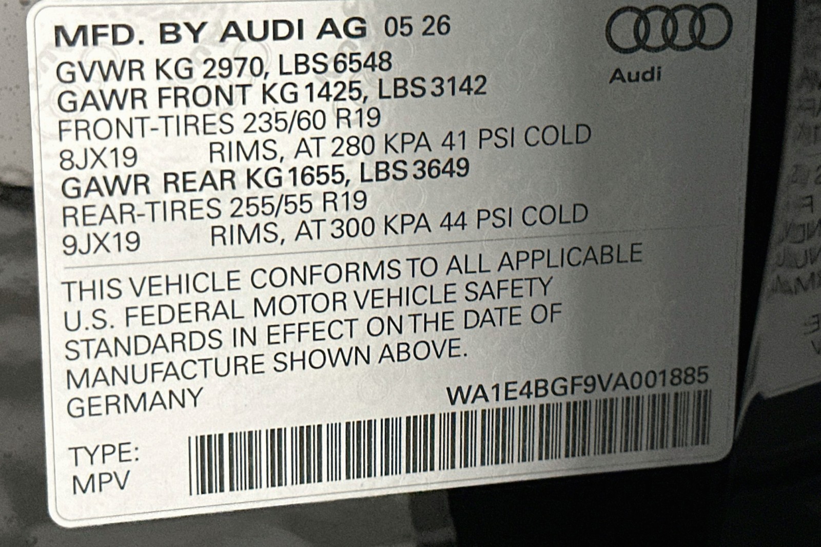 New 2027 Mythos Black Metallic Audi Premium Plus image 21