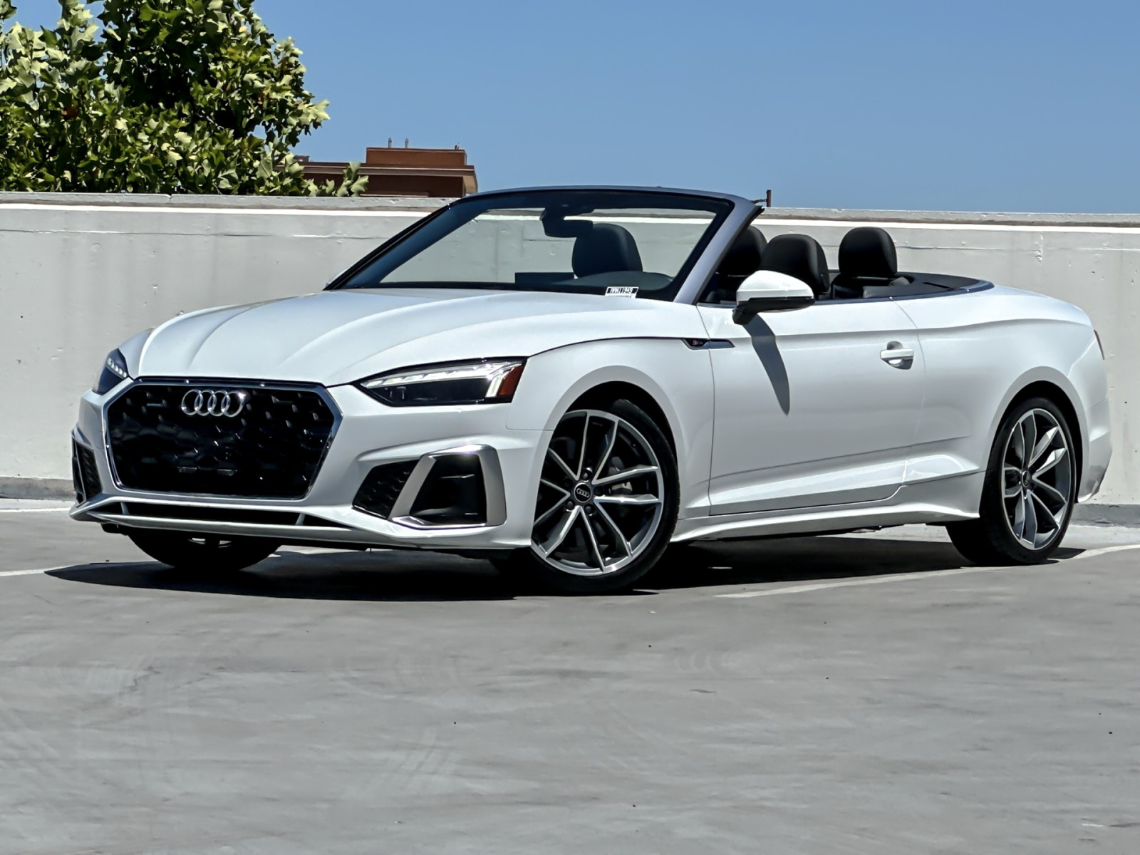 Glacier White Metallic/Black Roof 2023 Audi A5 Convertible All-Wheel Drive 