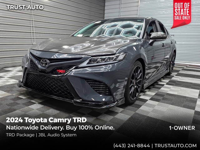 Midnight Black Metallic 2024 Toyota Camry TRD FWD Sedan Front-Wheel Drive 8-Speed Automatic