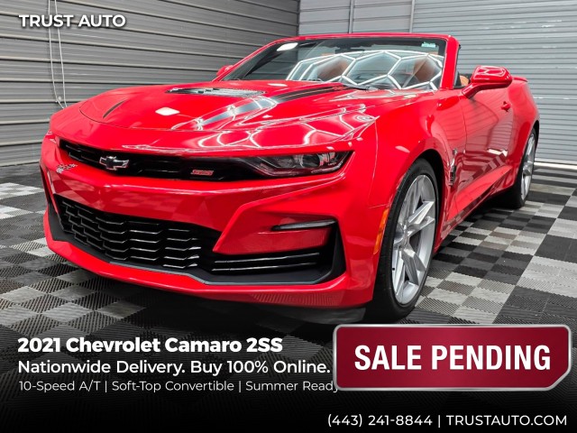Red Hot 2021 Chevrolet Camaro Convertible Rear-Wheel Drive 10-Speed Automatic
