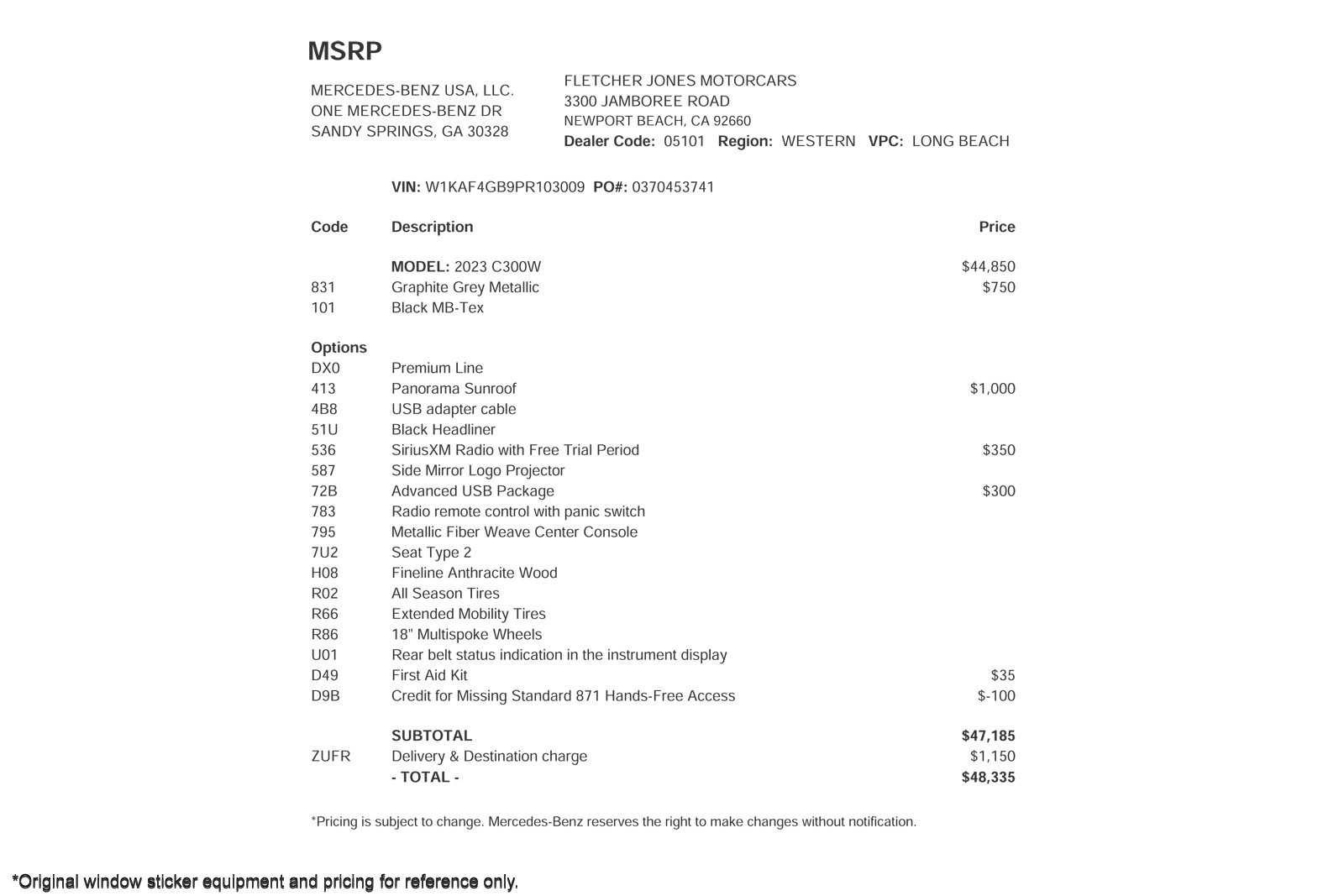 Used 2023 Graphite Grey Metallic Mercedes-Benz C 300 Sedan image 2