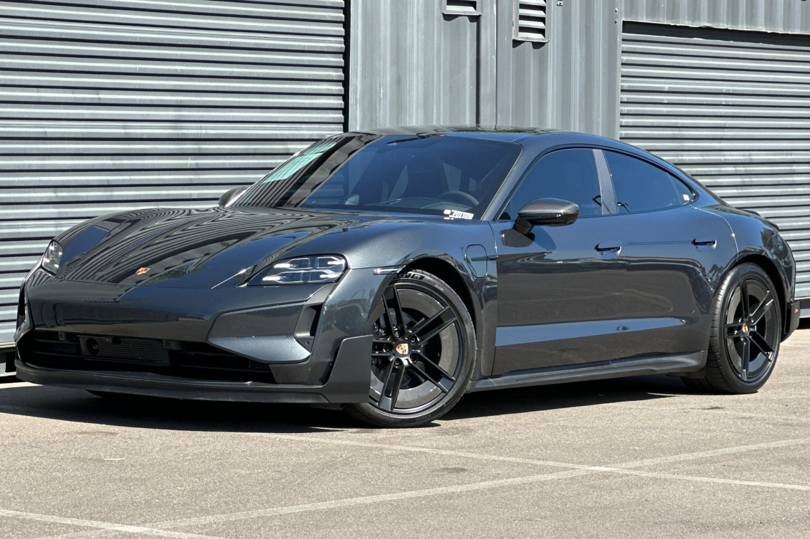 Gray (Volcano Grey Metallic) 2025 Porsche Taycan Sedan All-Wheel Drive Automatic