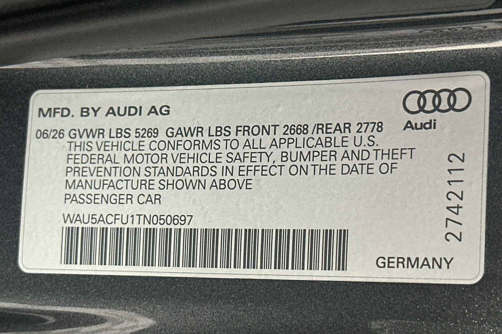 New 2026 Daytona Gray Pearl Effect Audi Premium Plus image 18