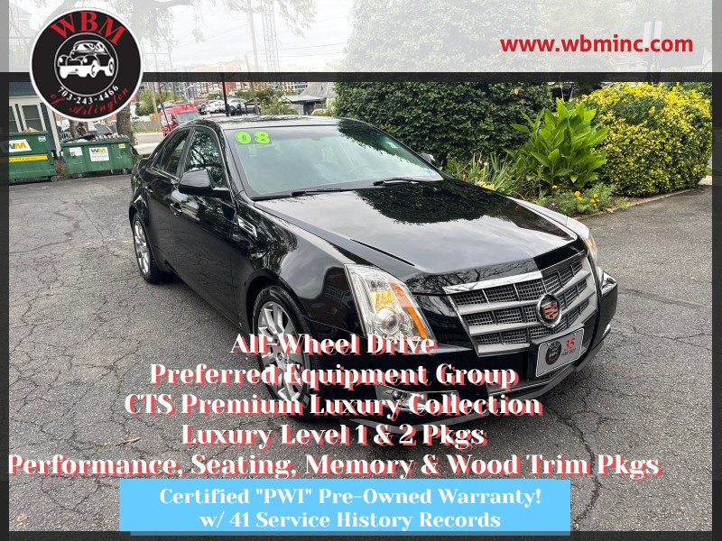 Black Raven 2008 Cadillac CTS Sedan All-Wheel Drive Automatic