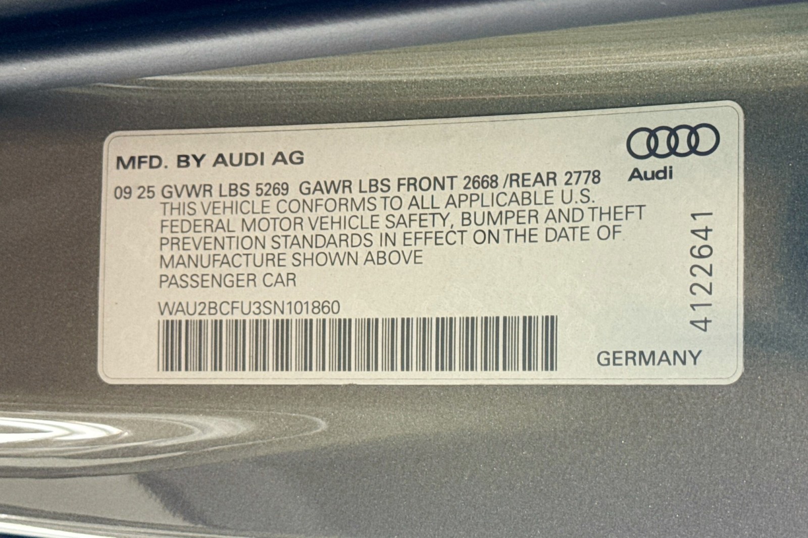 New 2025 Chronos Gray Metallic Audi Premium Plus 2.0 TFSI quattro image 29