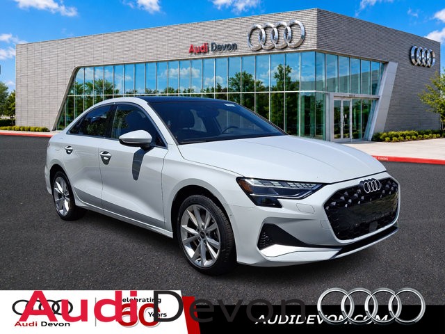 Glacier White Metallic 2025 Audi A3 Sedan All-Wheel Drive Automatic