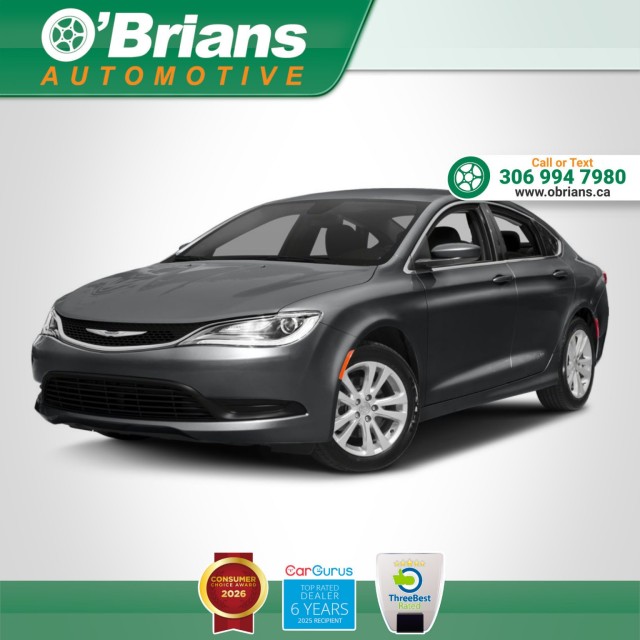 Gray 2016 Chrysler 200 Sedan Front-Wheel Drive Automatic