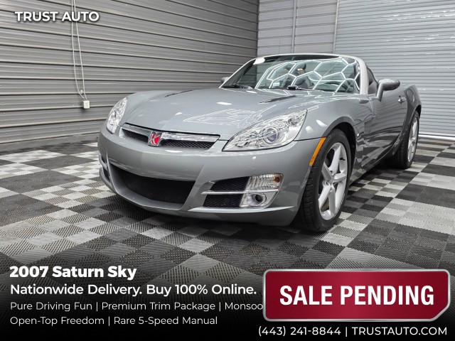 Silver Graphite 2007 Saturn Sky Convertible Rear-Wheel Drive 5-Speed Manual