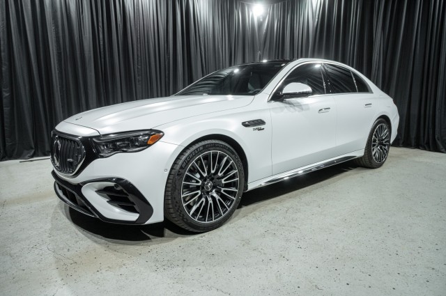 MANUFAKTUR Moonlight White Magno 2026 Mercedes-Benz E-Class AMG E 53 Hybrid 4MATIC+ Sedan All-Wheel Drive Automatic
