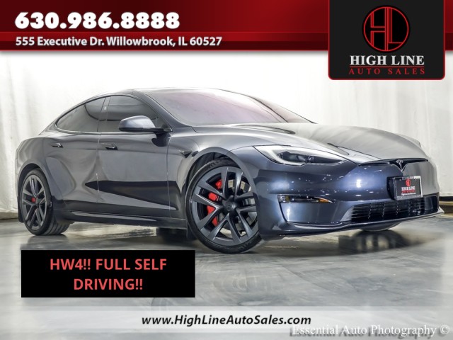 Gray (Stealth Grey) 2025 Tesla Model S Plaid AWD Sedan All-Wheel Drive Automatic