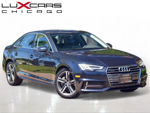 Moonlight Blue Metallic 2018 Audi A4 2.0 TFSI quattro Premium Plus AWD Sedan All-Wheel Drive Automatic