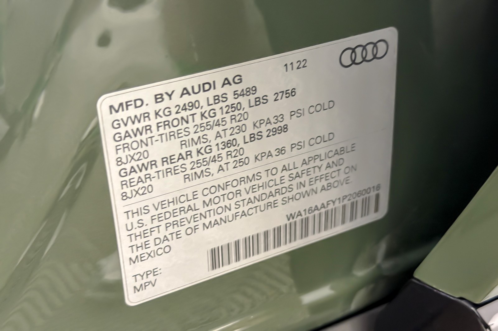 Used 2023 District Green Metallic Audi S line Prestige 45 TFSI quattro image 28