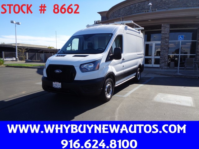 2023 Ford Transit 150 ~ Medium Roof ~ Ladder Rack & Shelves ~ Only 34K Miles!