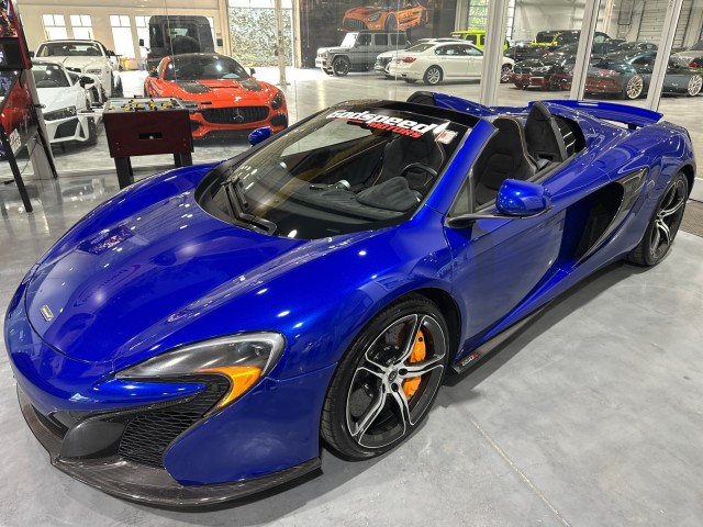 Aurora Blue 2015 McLaren 650S Spider Convertible Rear-Wheel Drive Automatic