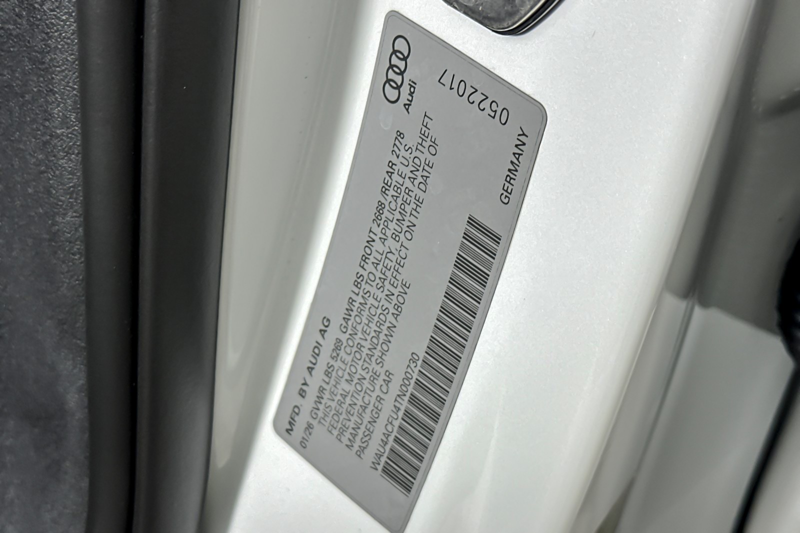 Used 2026 Glacier White Metallic Audi Premium 2.0 TFSI quattro image 27