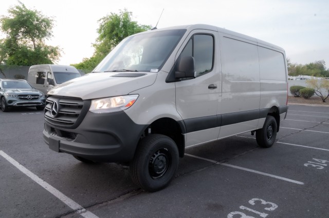 Gray (Pebble Grey) 2025 Mercedes-Benz Sprinter Cargo Van All-Wheel Drive Automatic